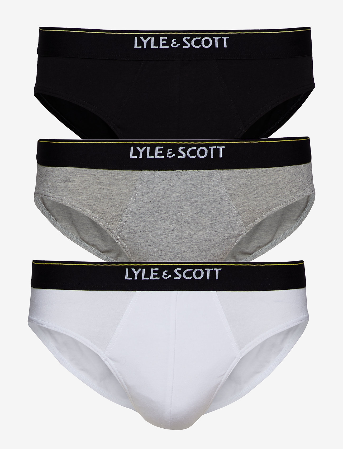 Lyle & Scott - SHAW - majtki w wielopaku - black/bright white/grey marl - 0