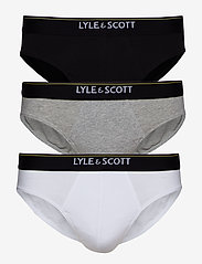Lyle & Scott - SHAW - laveste priser - black/bright white/grey marl - 0