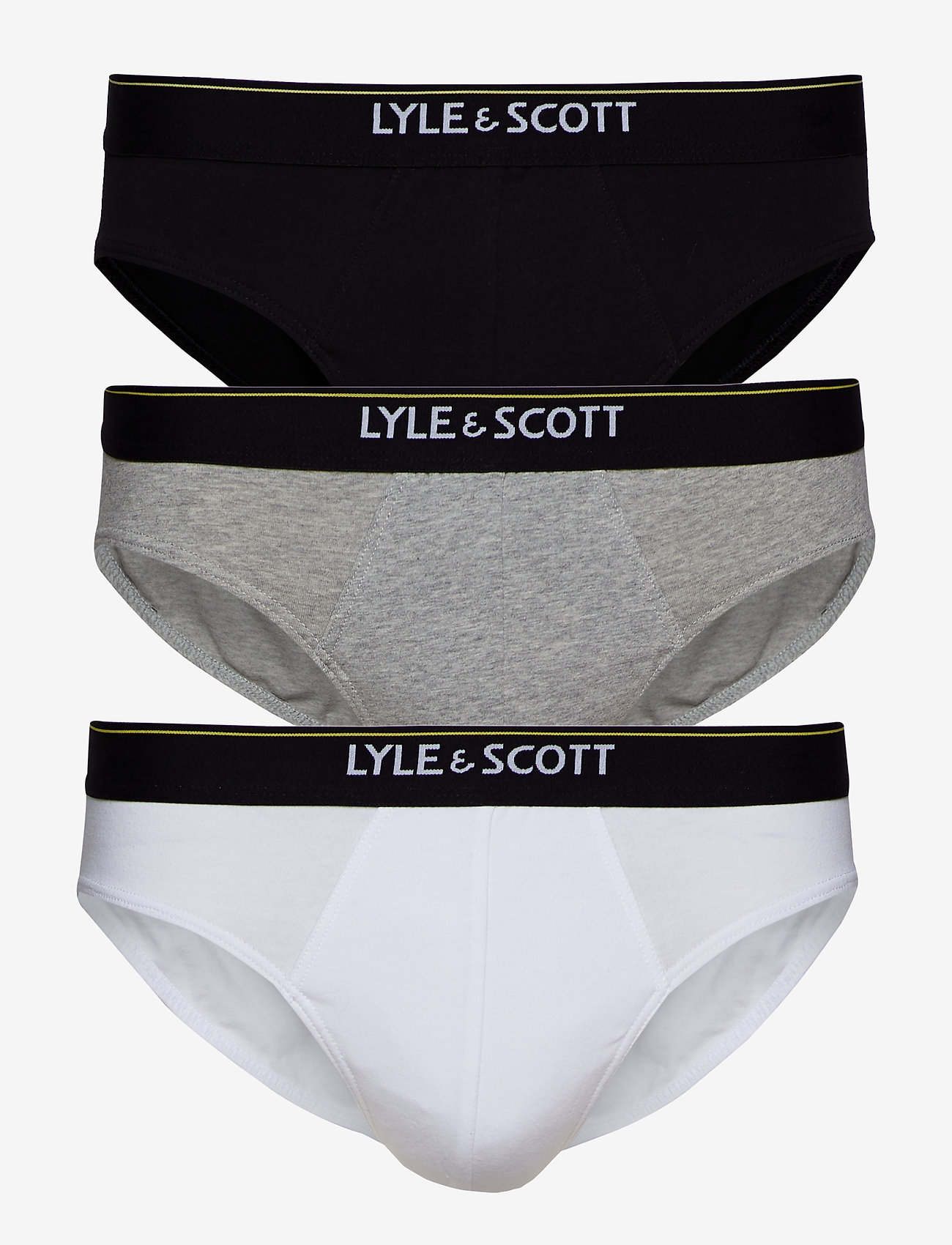 Lyle & Scott - SHAW - black/bright white/grey marl - 0