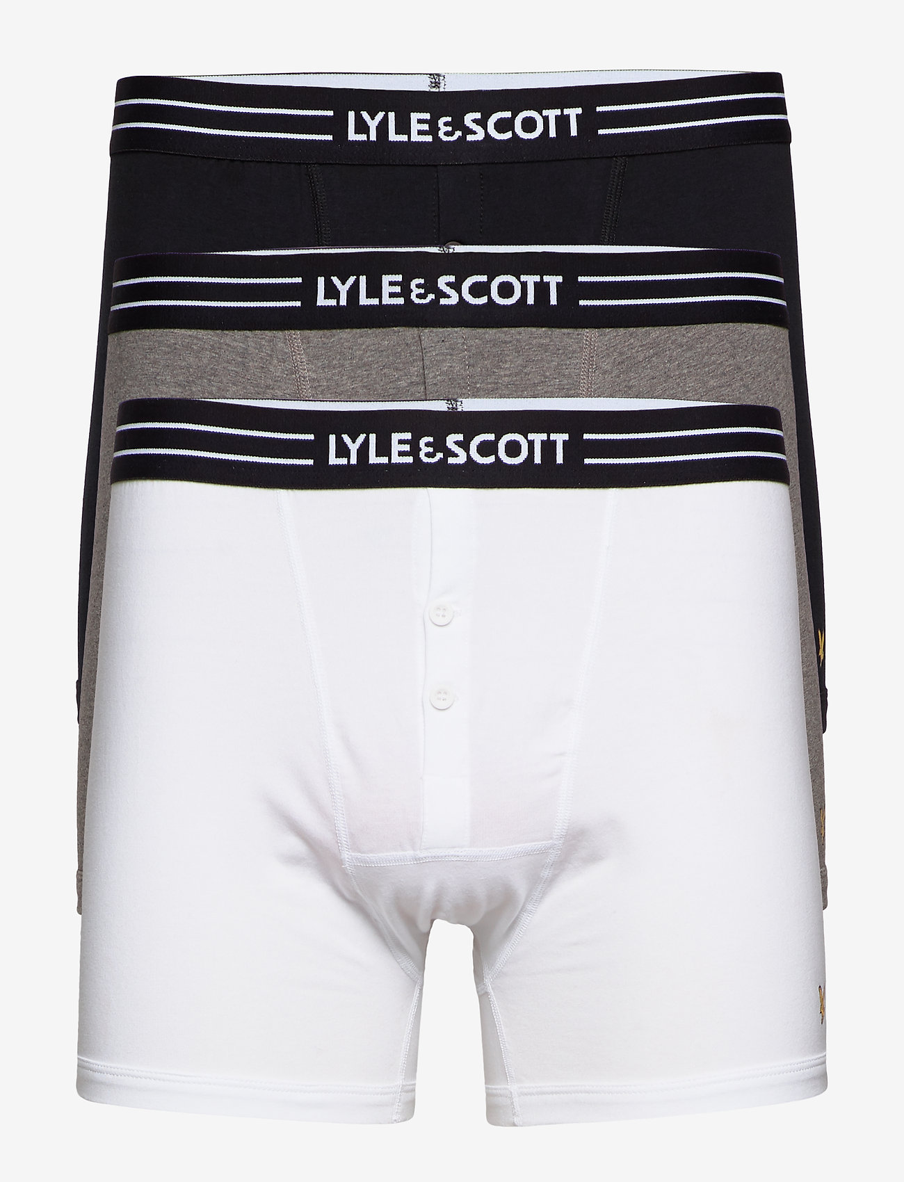 Lyle & Scott - LEWIS - multipack kalsonger - black/bright white/grey marl - 0