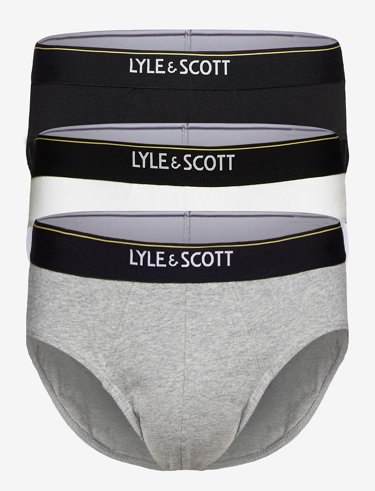 Lyle & Scott - SHAW - black/bright white/grey marl - 0