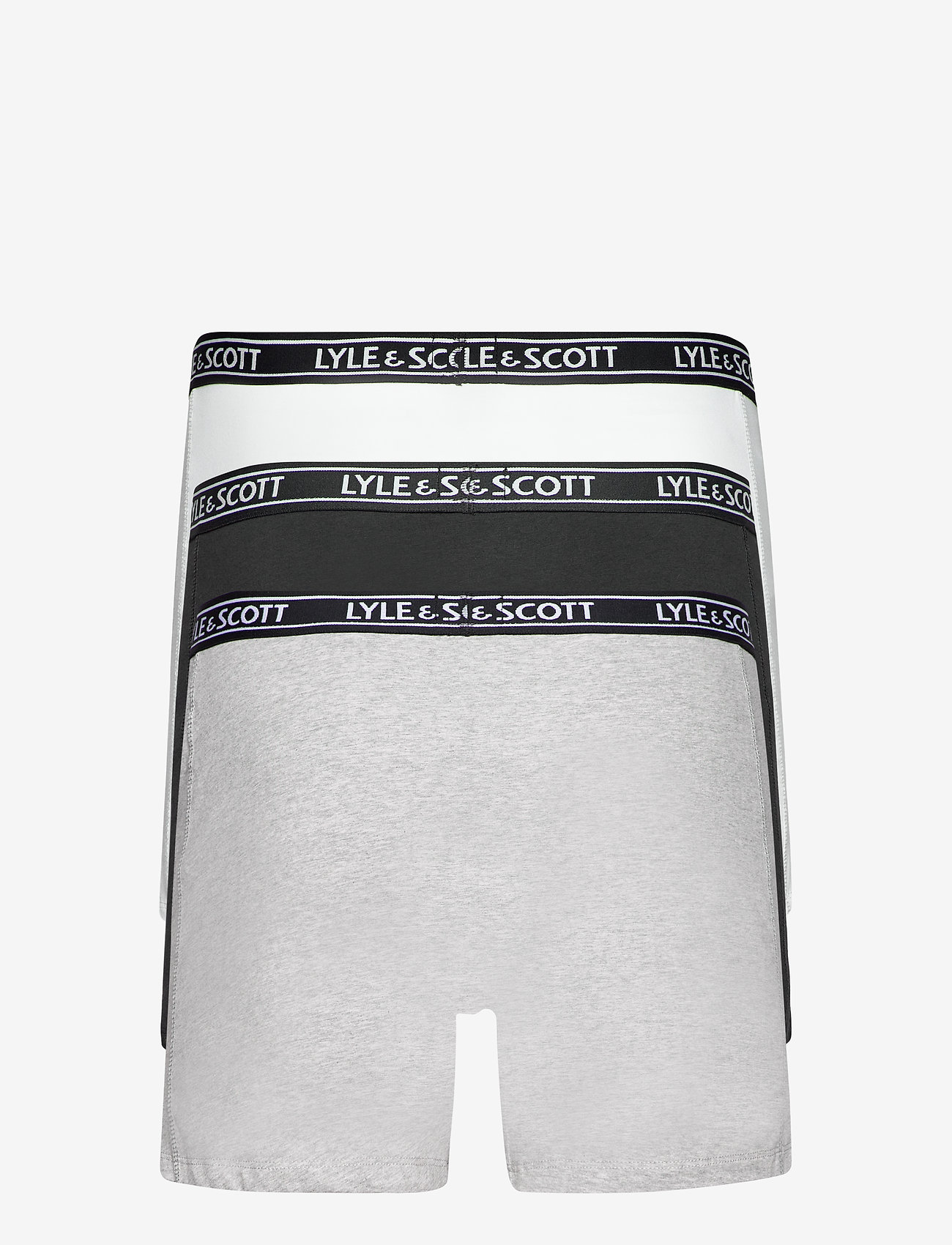 Lyle & Scott - QUINCY - black - bright white - grey marl - 1