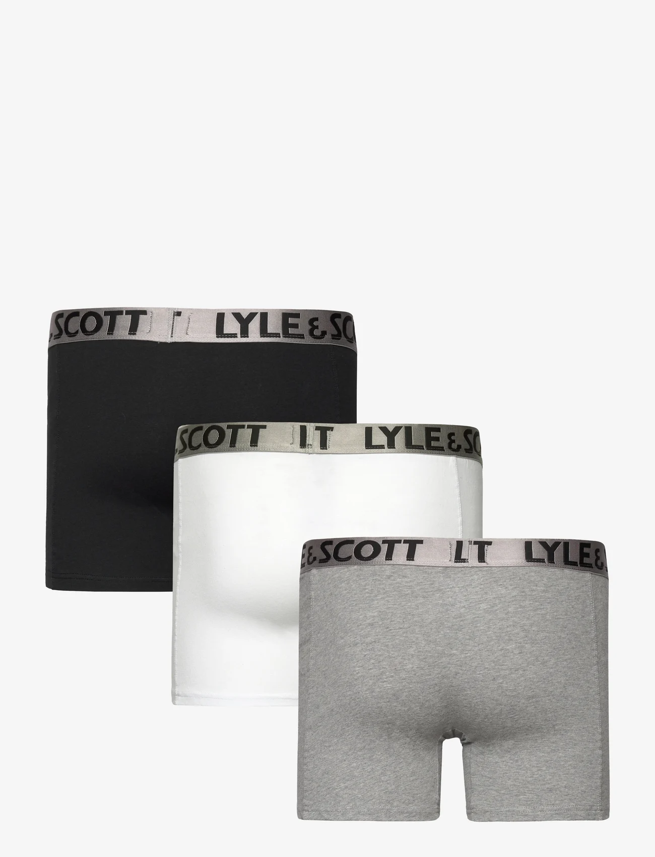 Lyle & Scott - CHRISTOPHER - zemākās cenas - black/bright white/grey marl - 1