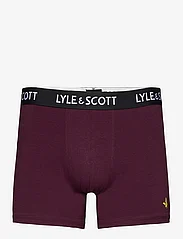 Lyle & Scott - FLOYD - trunks - dark grey marl/stripe/black/stripe/wine tasting - 9