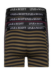Lyle & Scott - FLOYD - trunks - dark grey marl/stripe/black/stripe/wine tasting - 4