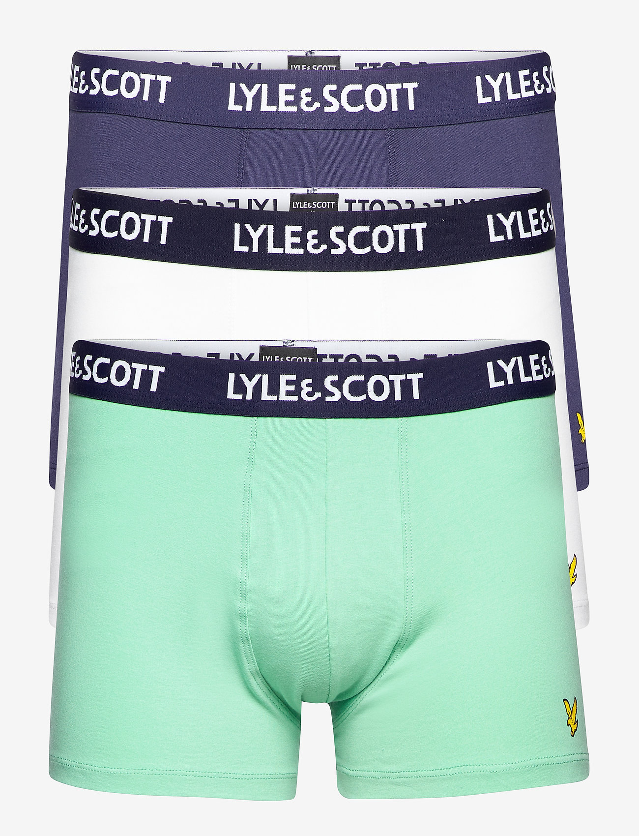 Lyle & Scott - BARCLAY - bright white- neptune green - peacoat - 0