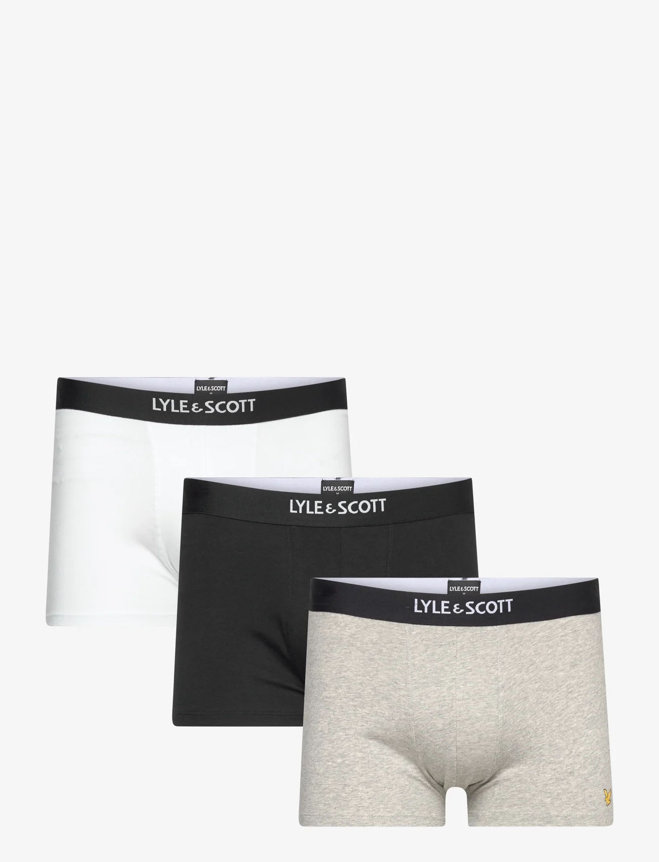 Lyle & Scott - NATHAN - boxer briefs - bright white/grey marl/black - 0