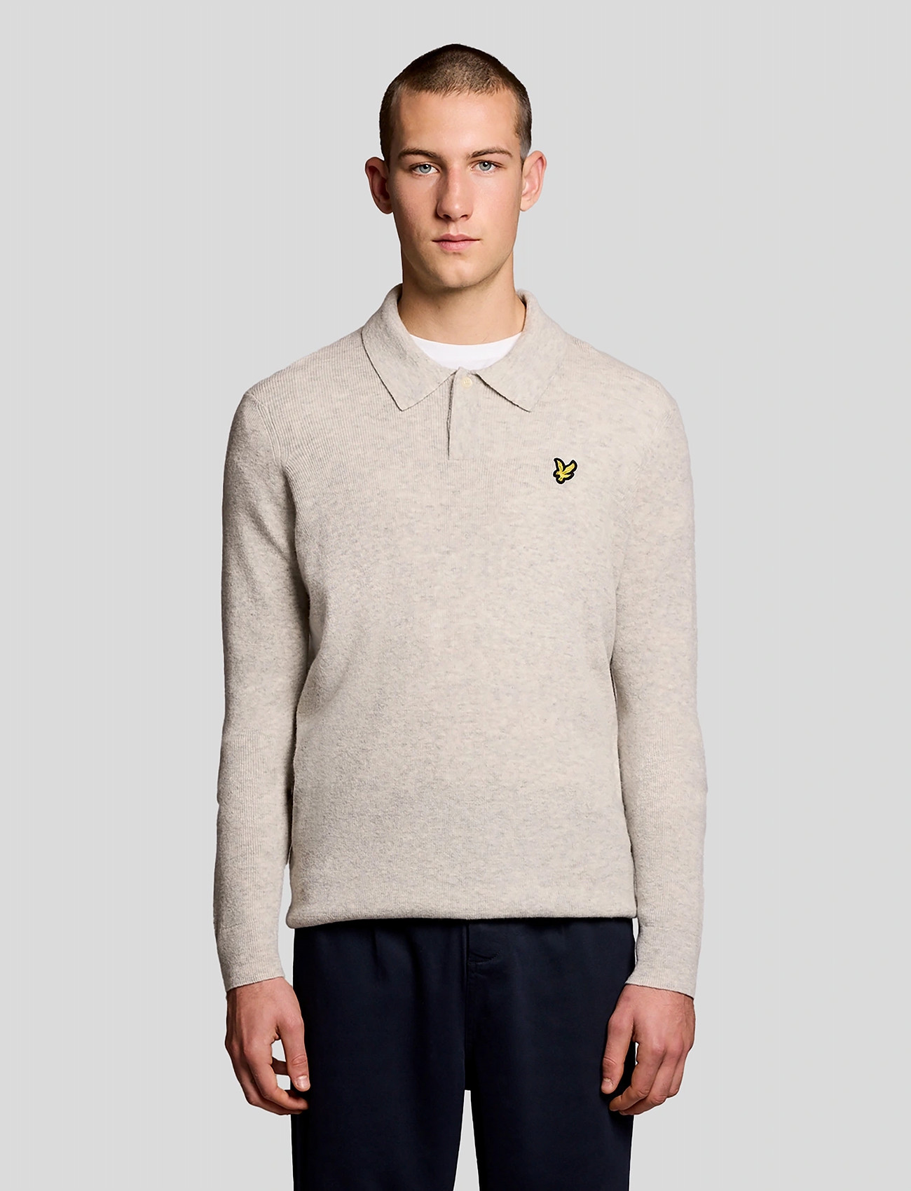 Lyle & Scott Lambswool Blend Rugby Jumper - - XS 2
