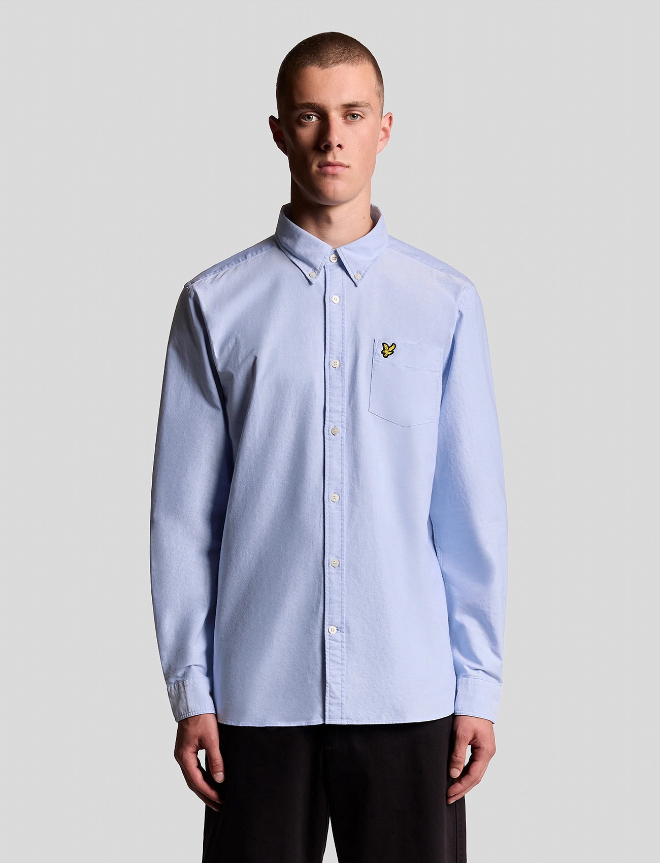 Lyle & Scott Plain Oxford Shirt - Navy - XS 2