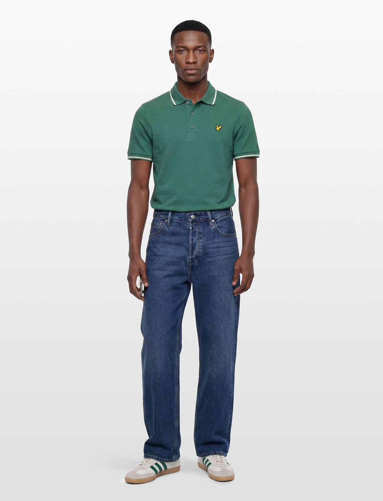 Lyle & Scott Tipped Polo Shirt - Pink - S 1