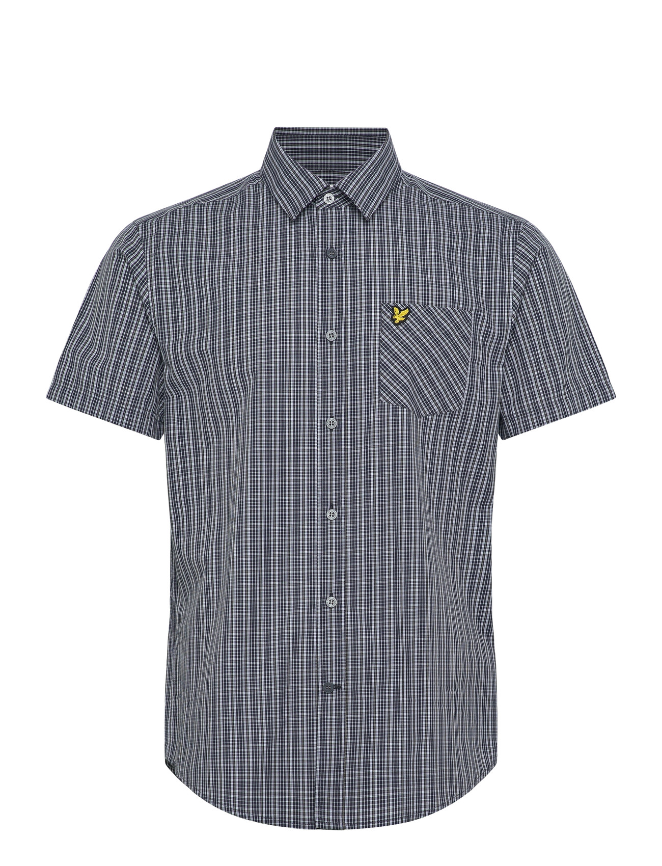 Lyle & Scott Short Sleeve Grid Check Shirt - Blue - S 2