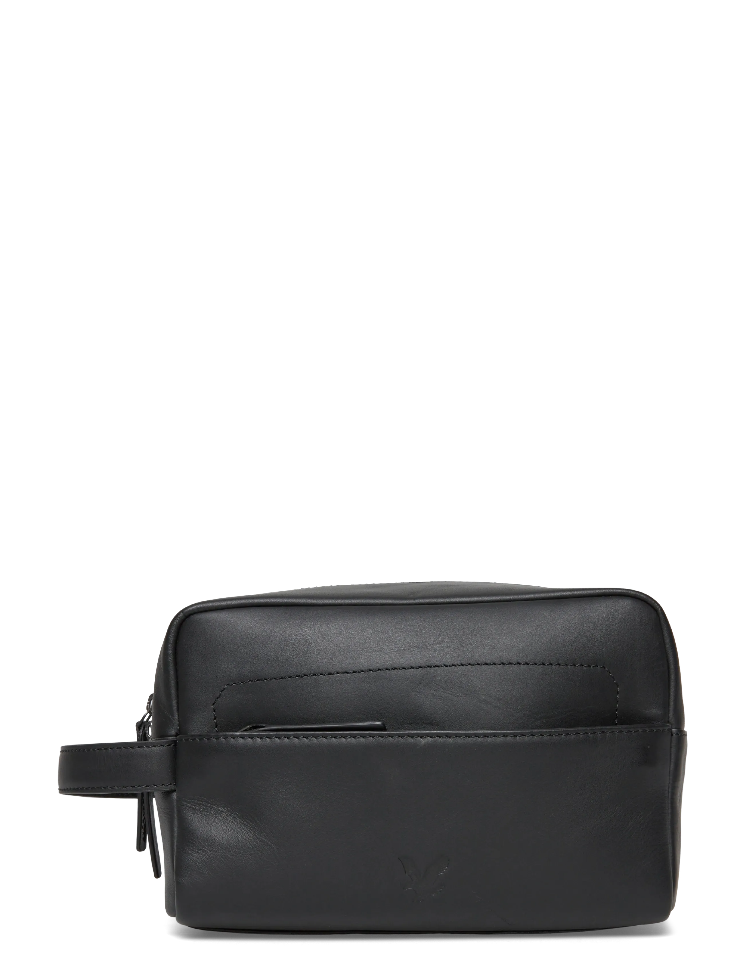 Leather Washbag - Z865 JET BLACK