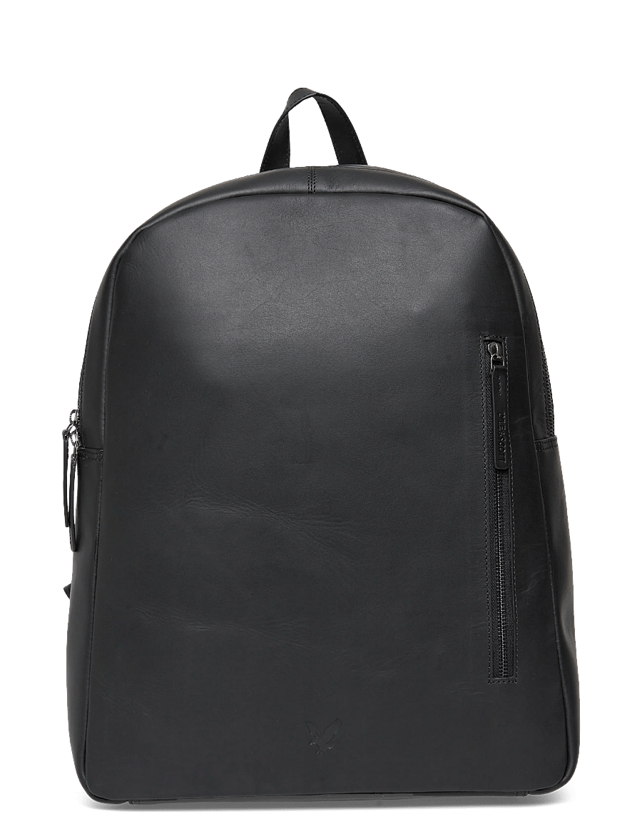 Lyle & Scott - Leather Backpack - business-rucksäcke - z865 jet black - 0