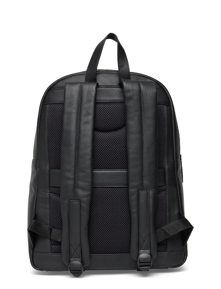 Lyle & Scott - Leather Backpack - business-rucksäcke - z865 jet black - 1