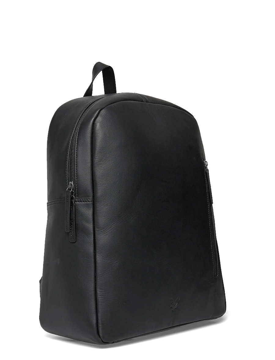 Lyle & Scott - Leather Backpack - business-rucksäcke - z865 jet black - 2
