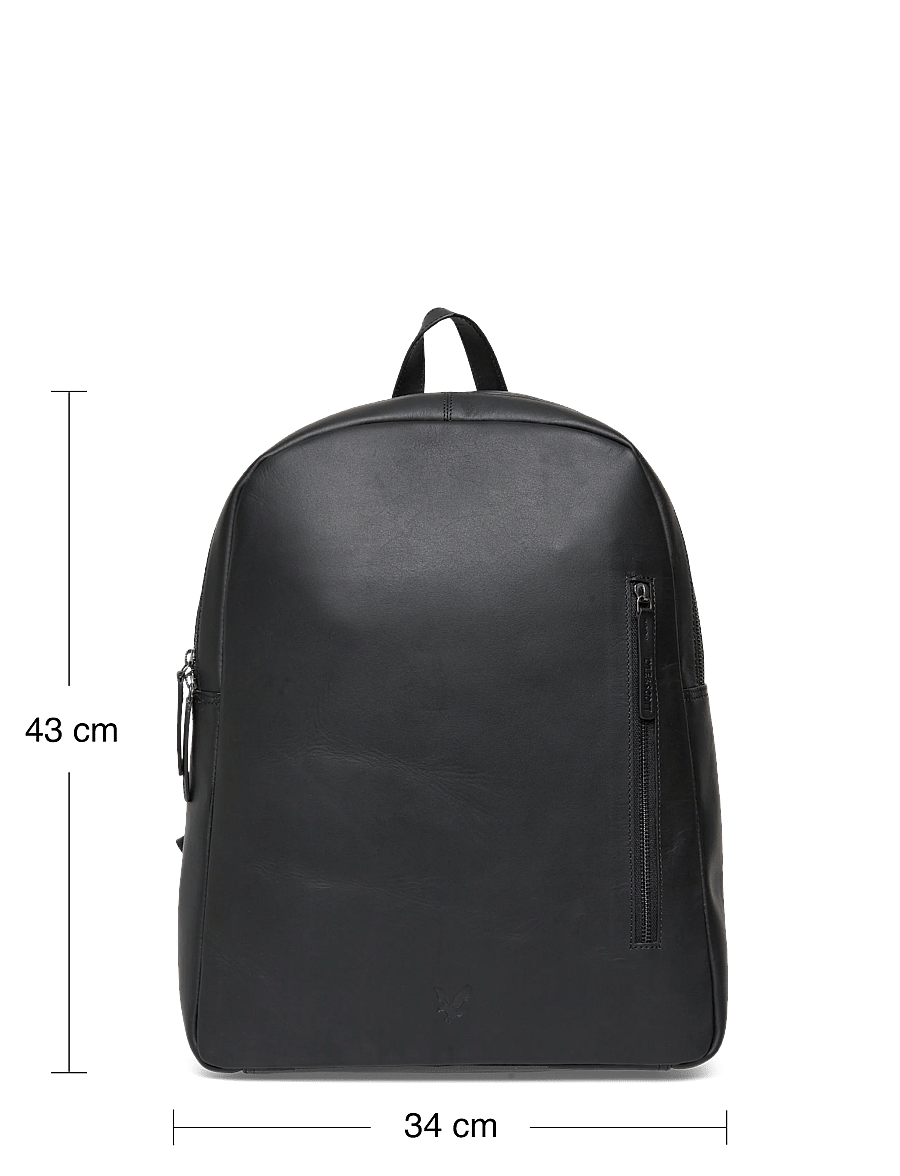 Lyle & Scott - Leather Backpack - business-rucksäcke - z865 jet black - 3