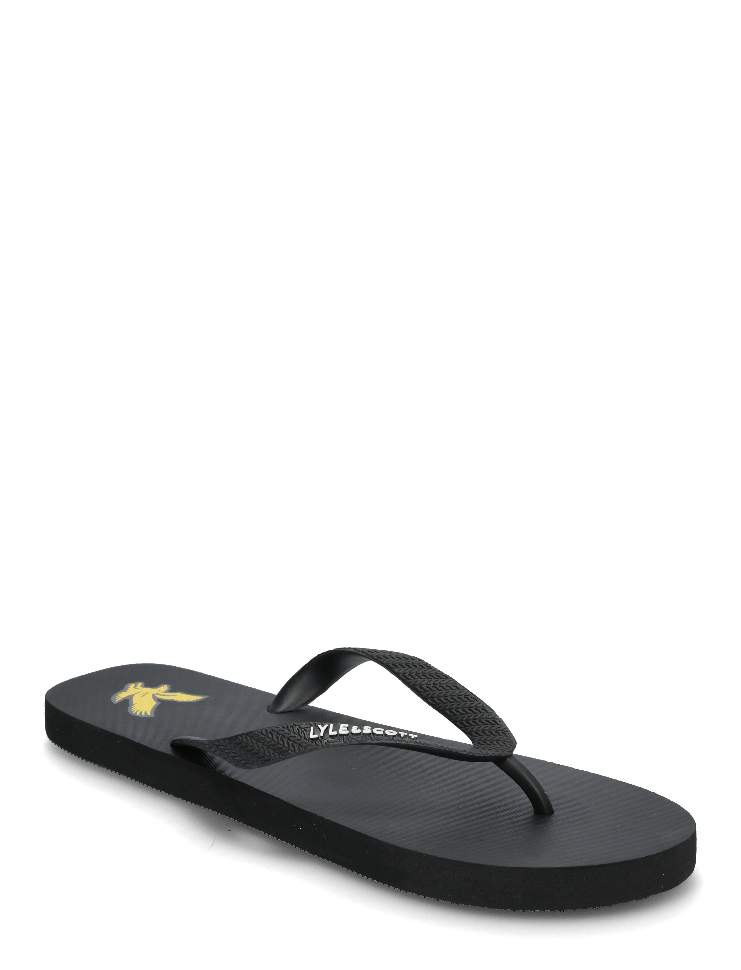 Lyle & Scott Flip Flop, 44.5, Sandals, Schwarz - Flops, Männerswear