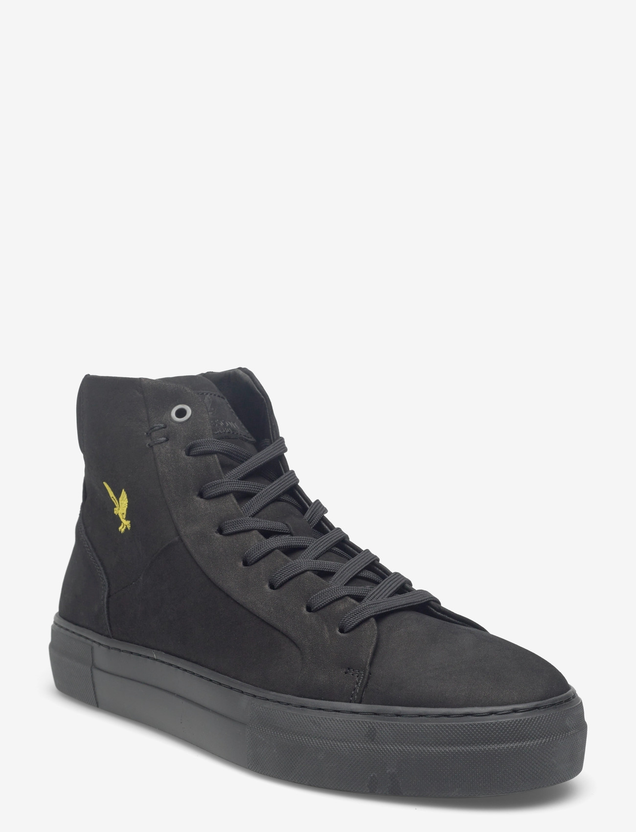 Lyle & Scott - Coe Mid Leather - høje sneakers - z291 black/black sole - 0