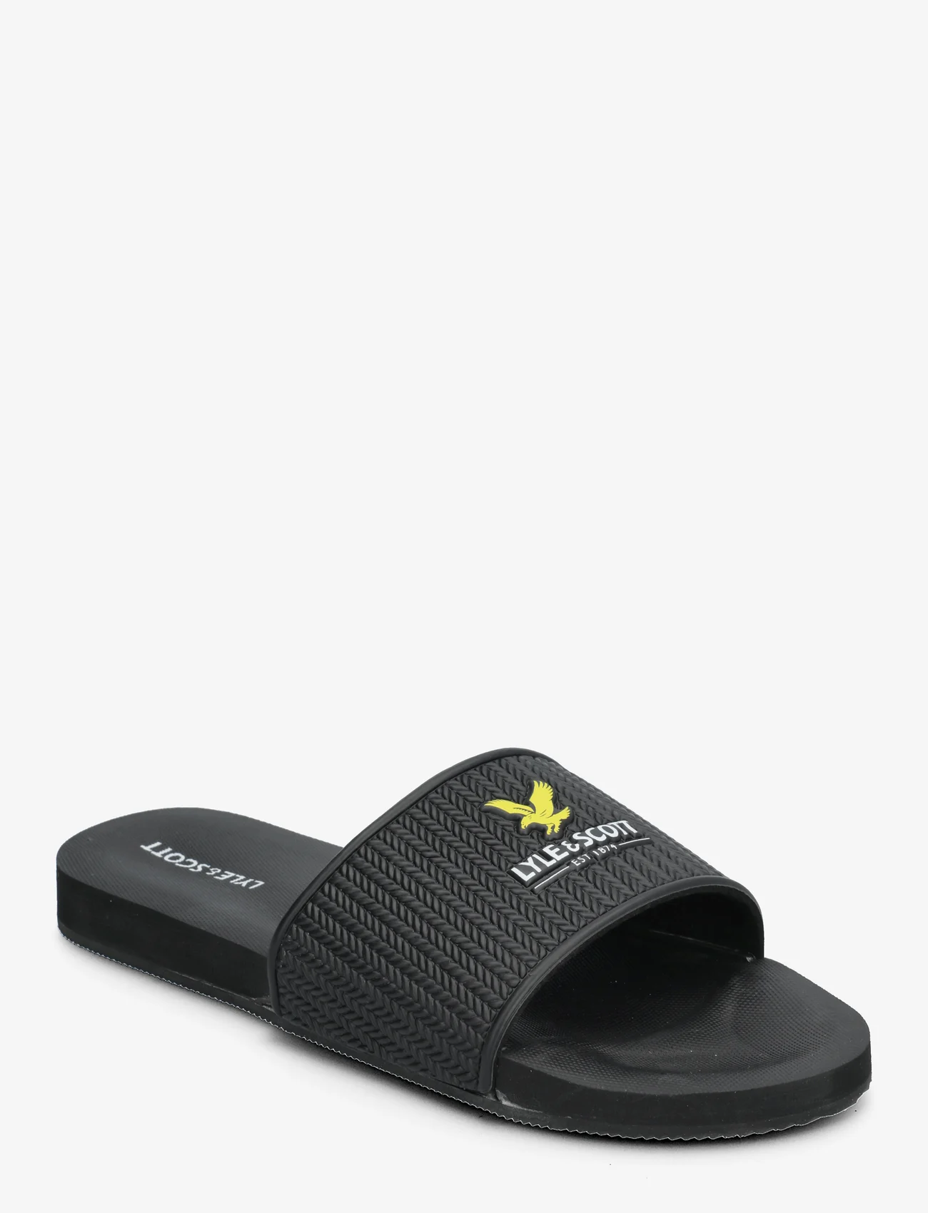 Lyle & Scott - Logo Easy Slide - laagste prijzen - 572 true black - 0