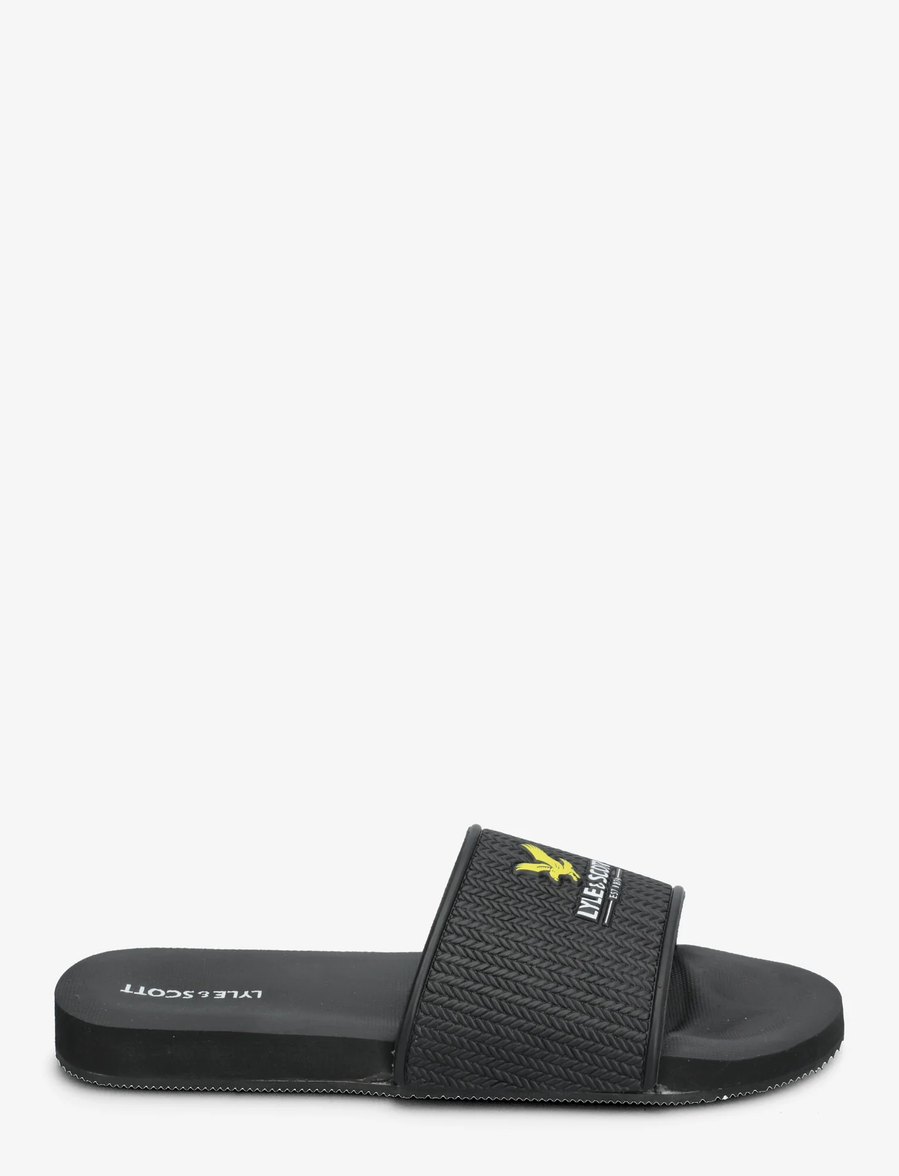 Lyle & Scott - Logo Easy Slide - sandals - 572 true black - 1