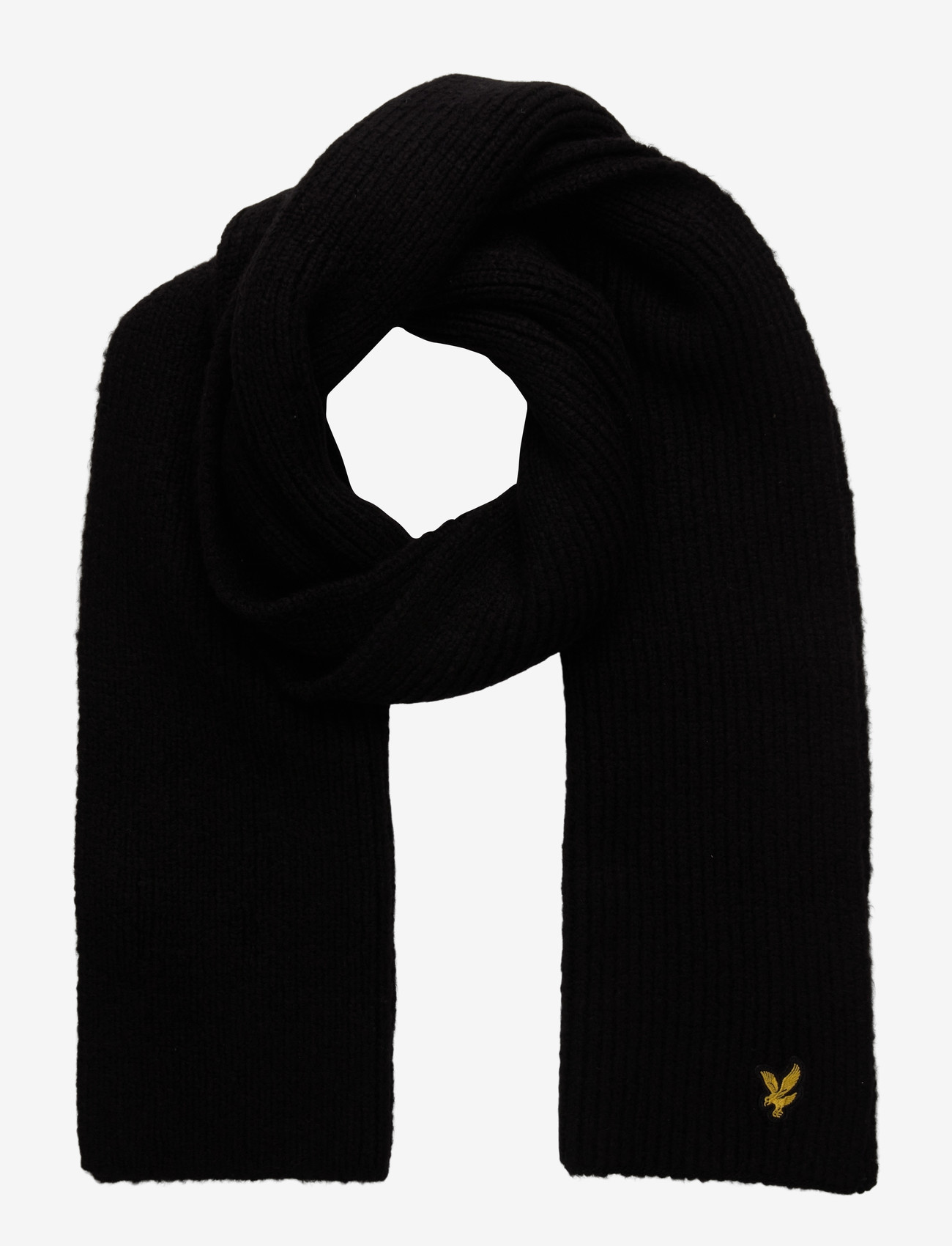 Lyle & Scott - Brushed Scarf and Beanie Set - winter scarves - z865 jet black - 1