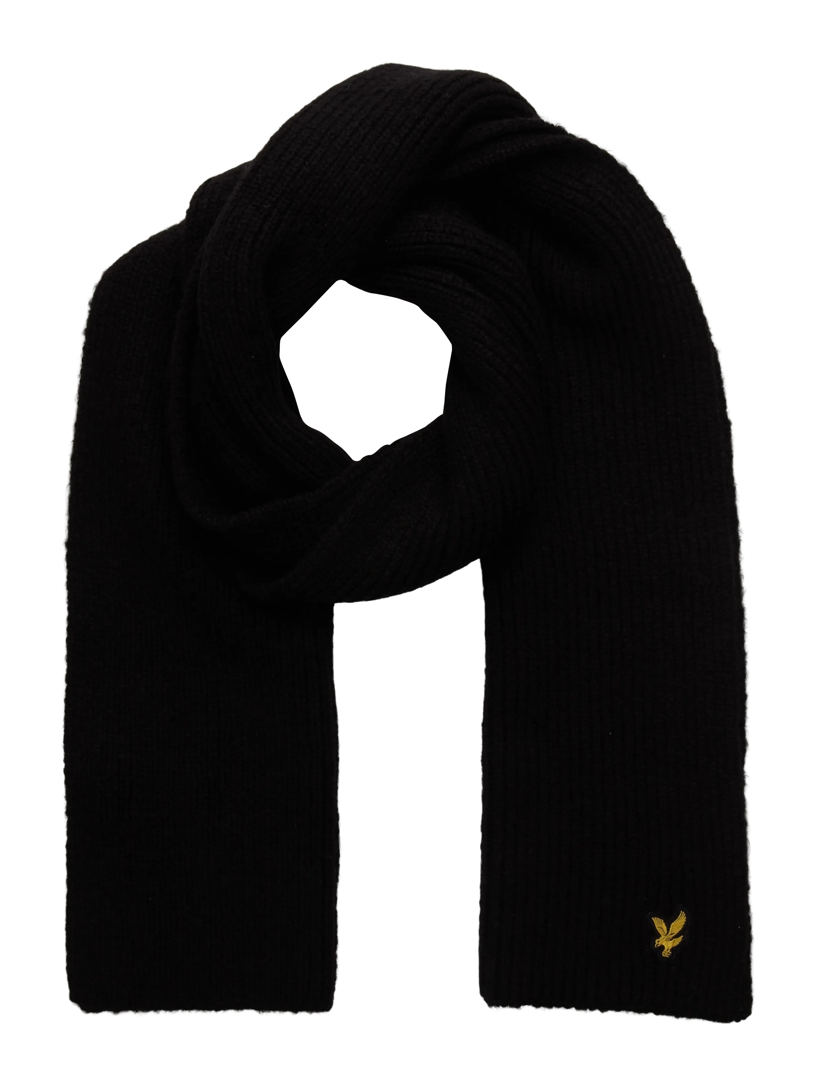 Lyle & Scott - Brushed Scarf and Beanie Set - halstørklæder - z865 jet black - 1