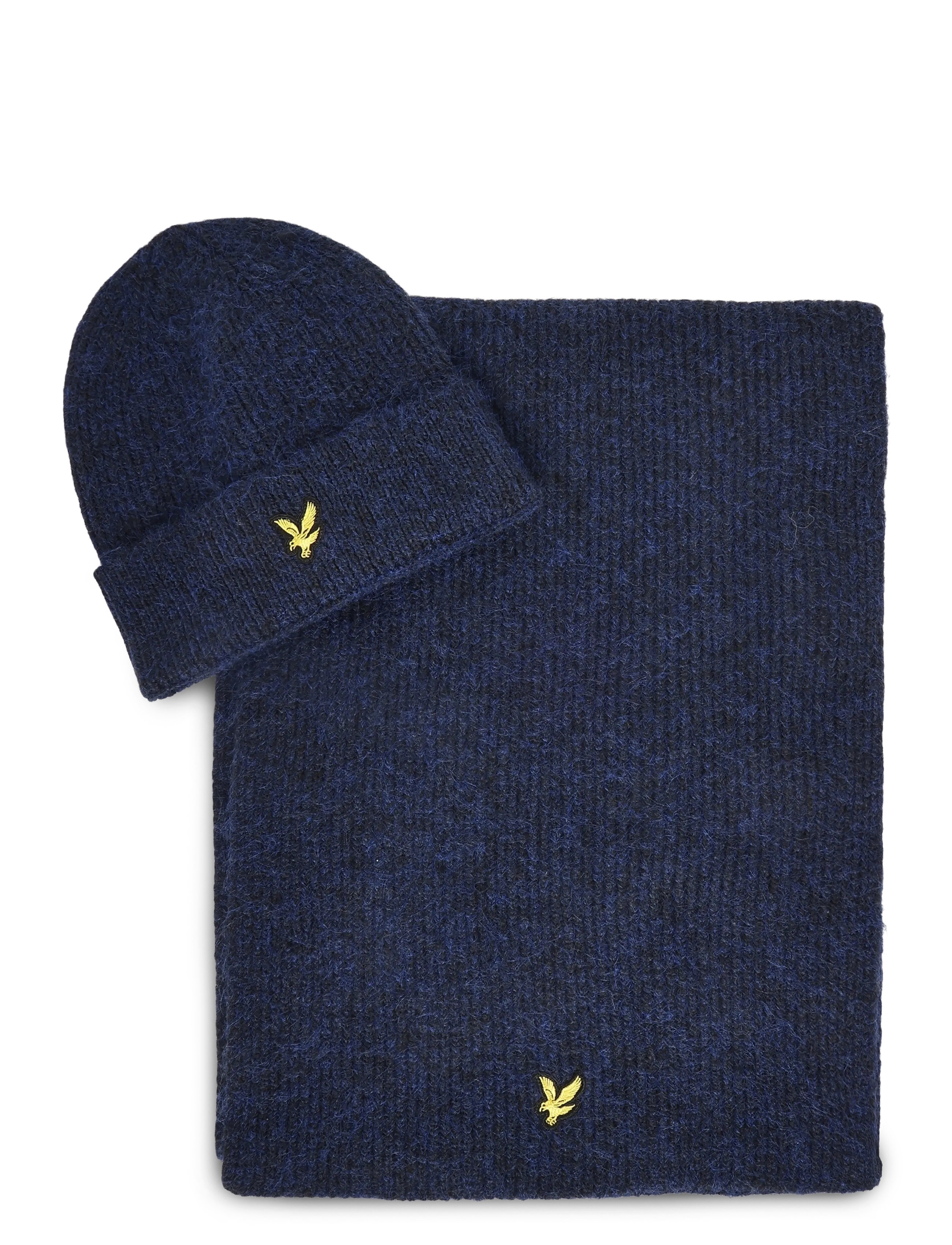 Lyle & Scott - Brushed Scarf and Beanie Set - winterschals - dark navy - 3