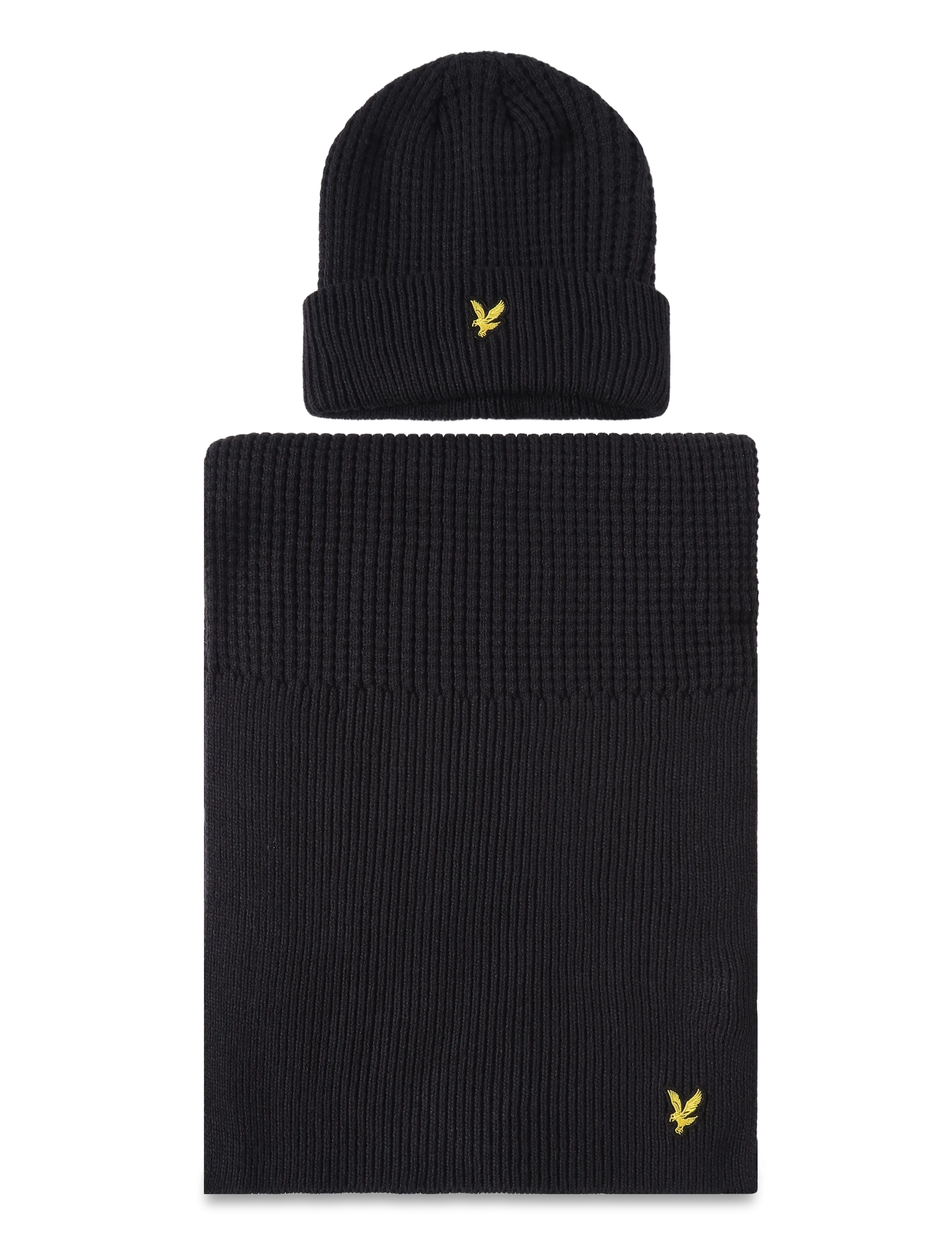 Lyle & Scott Waffle Scarf and Beanie Set - Mützen - DARK NAVY / navy