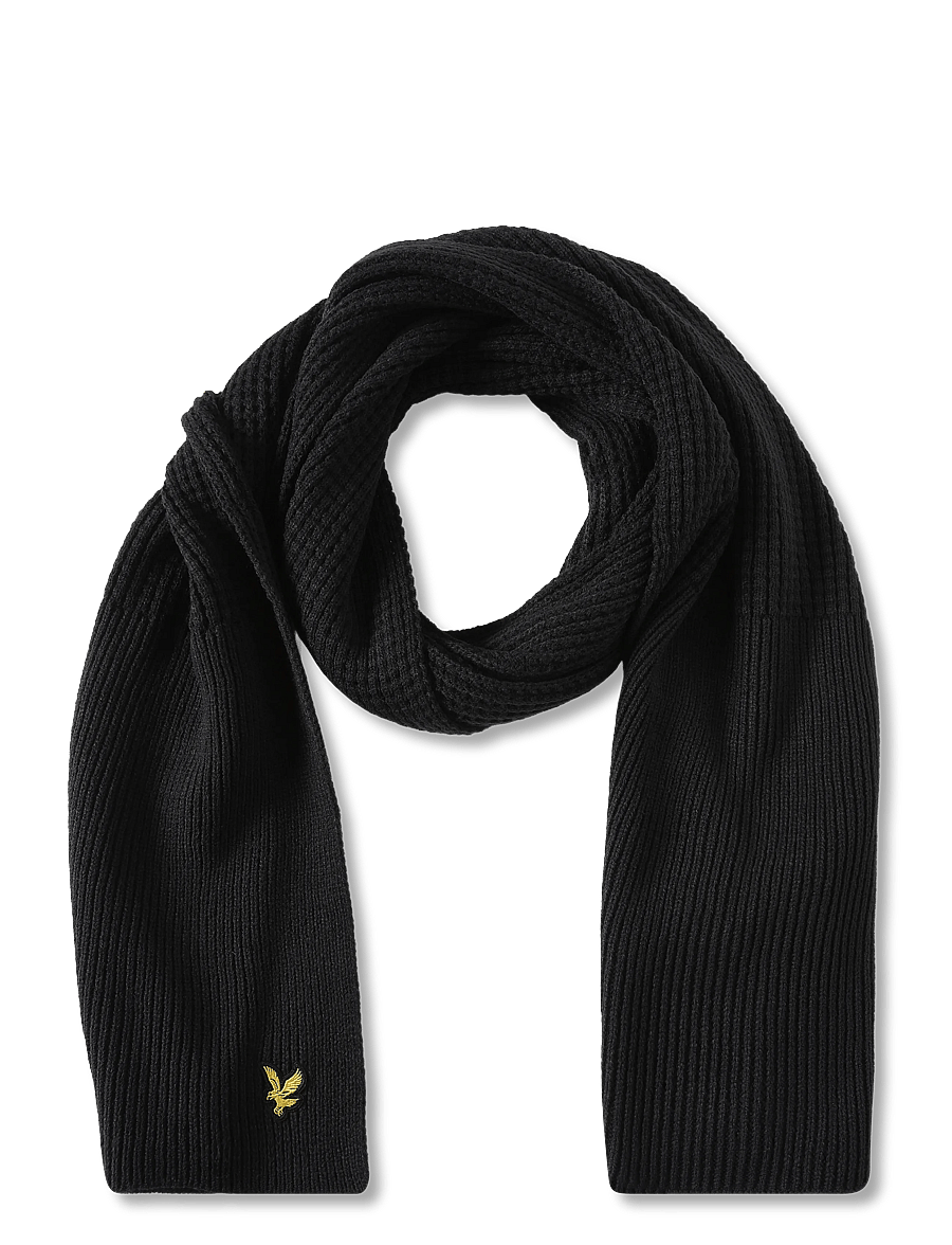 Lyle & Scott - Waffle Scarf and Beanie Set - mützen - dark navy - 2