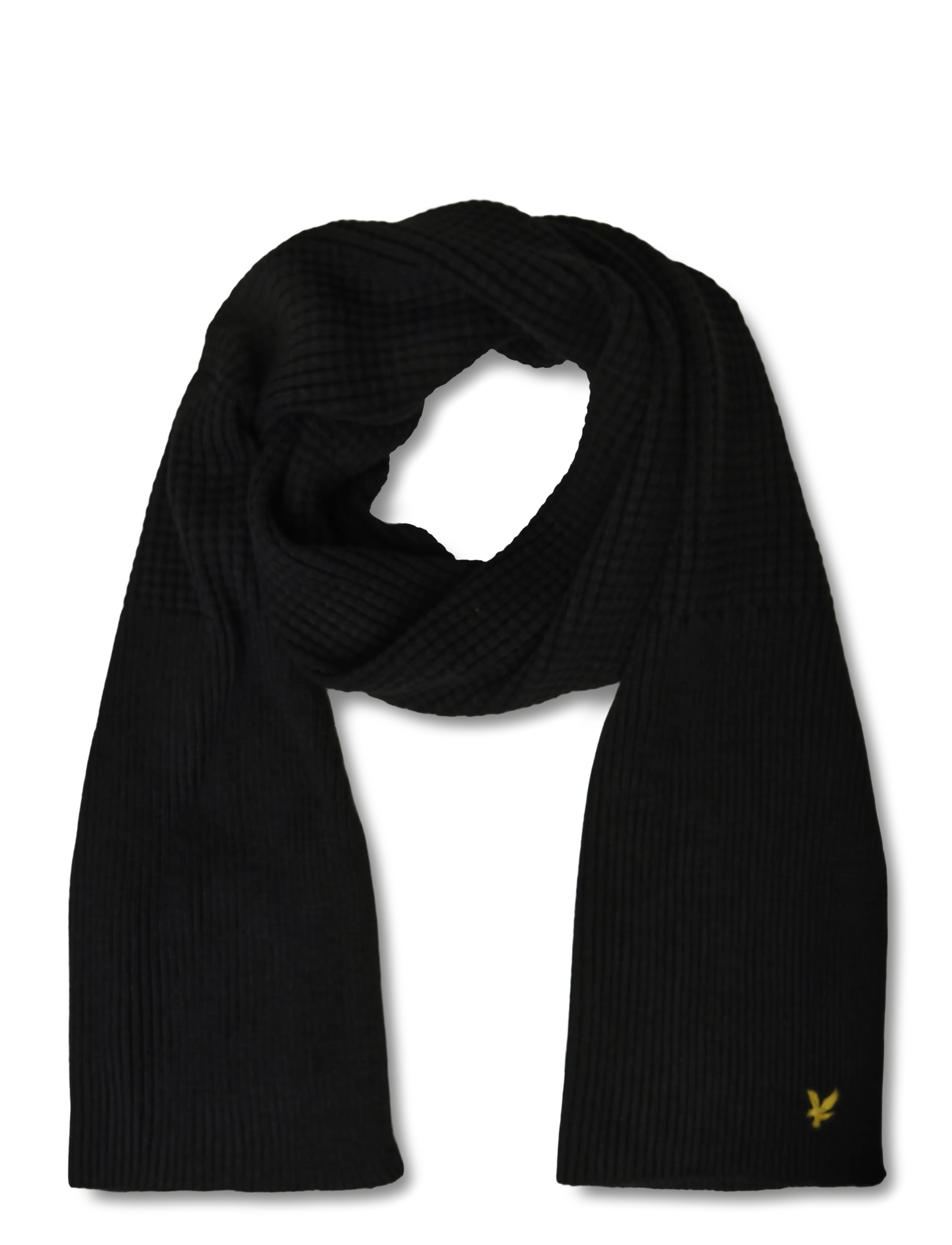 Lyle & Scott - Waffle Scarf and Beanie Set - mützen - jet black - 2