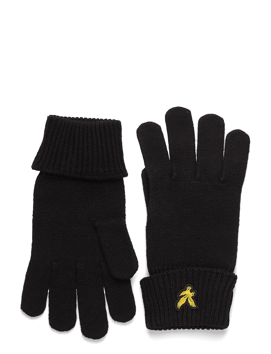 Lyle & Scott - Cotton Merino Gloves - handschuhe - jet black - 0