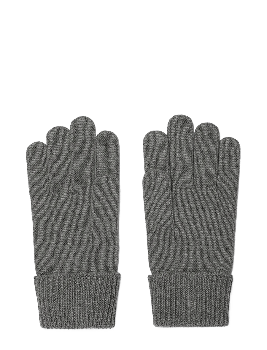 Lyle & Scott - Cotton Merino Gloves - handschuhe - mid grey marl - 1