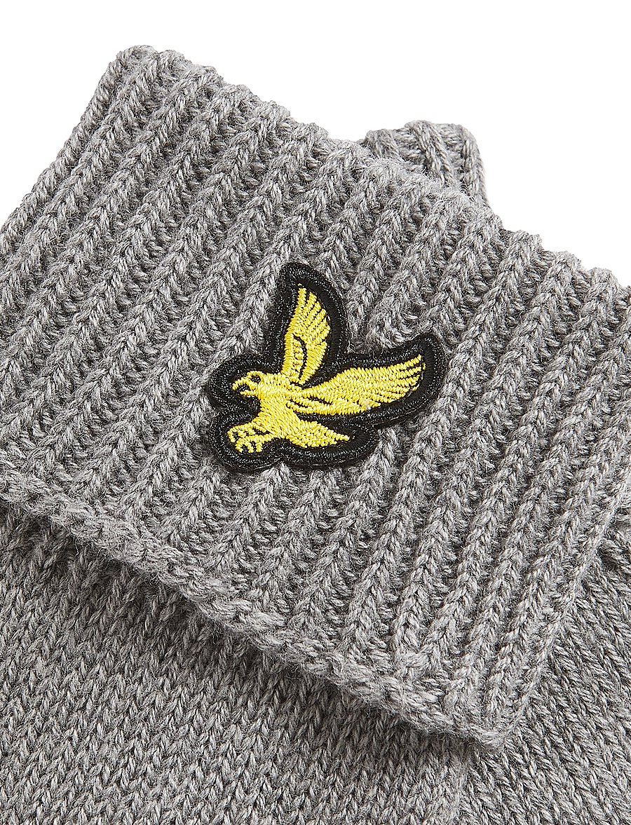 Lyle & Scott - Cotton Merino Gloves - handschuhe - mid grey marl - 2
