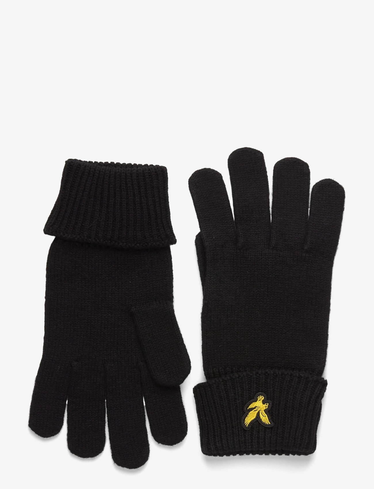 Lyle & Scott - Cotton Merino Gloves - gloves - z865 jet black - 0