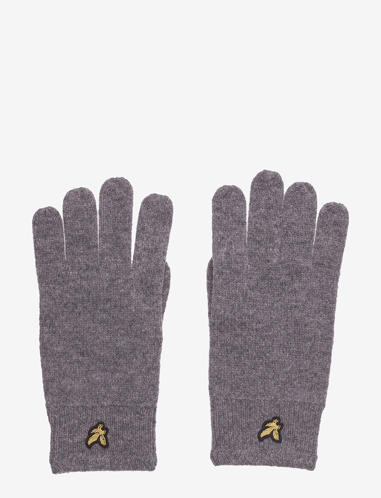 Lyle & Scott - Racked rib gloves - mažiausios kainos - mid grey marl - 0