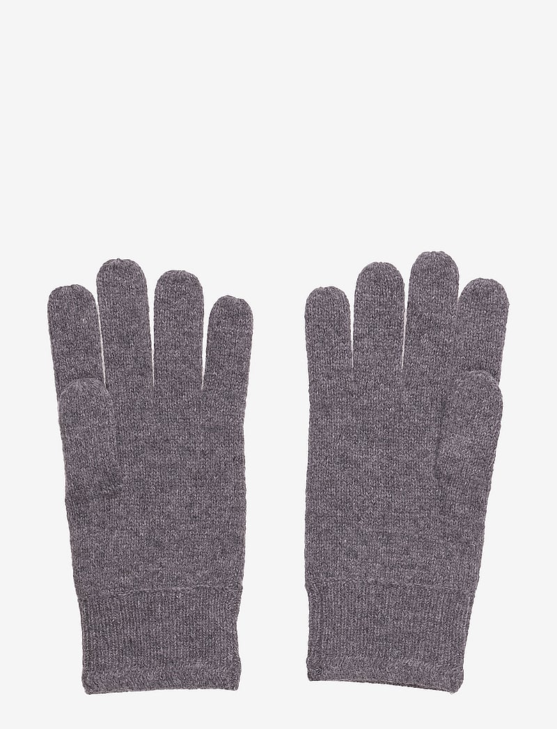 Lyle & Scott - Racked rib gloves - mid grey marl - 1