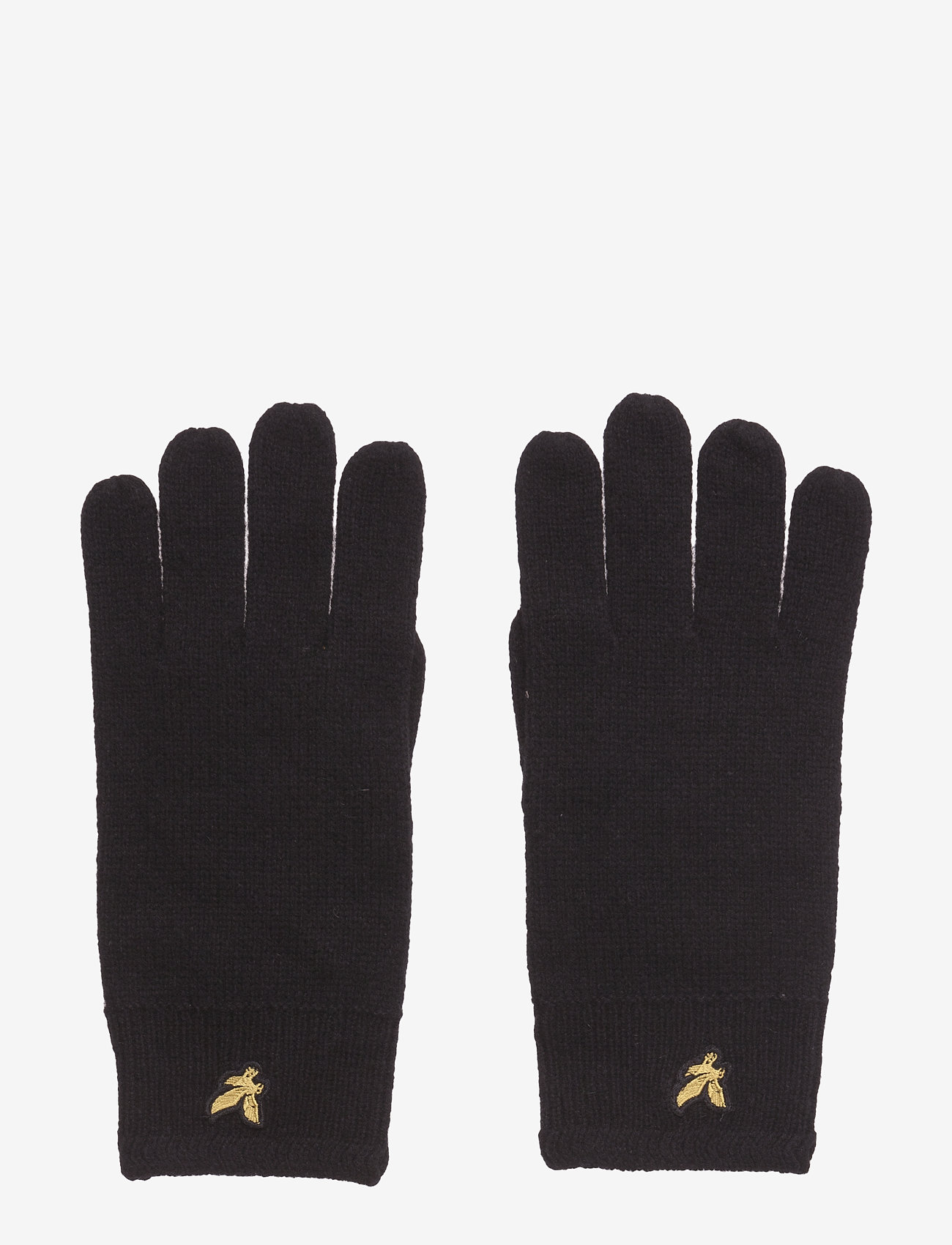 Lyle & Scott - Racked rib gloves - true black - 0