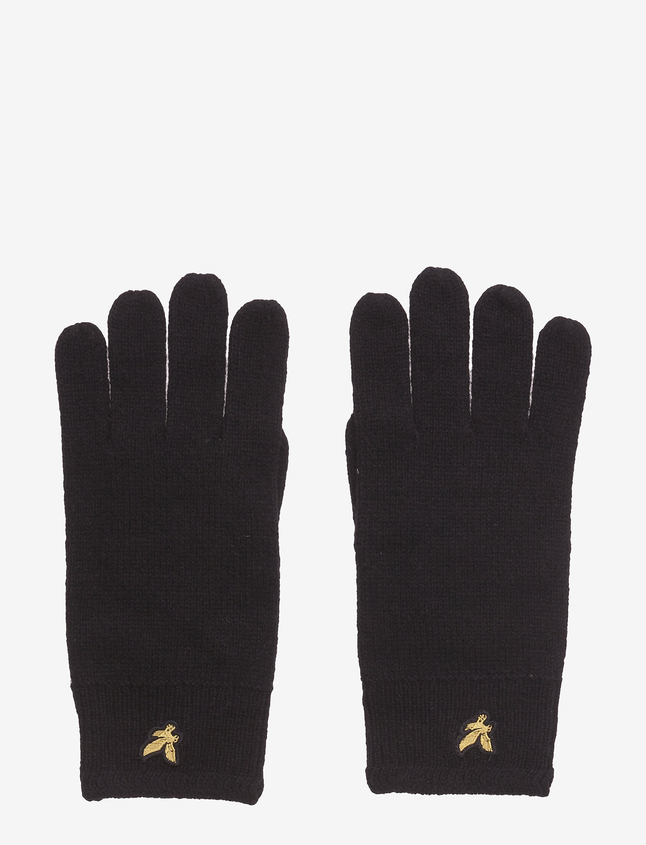 Lyle & Scott - Racked rib gloves - laveste priser - true black - 0