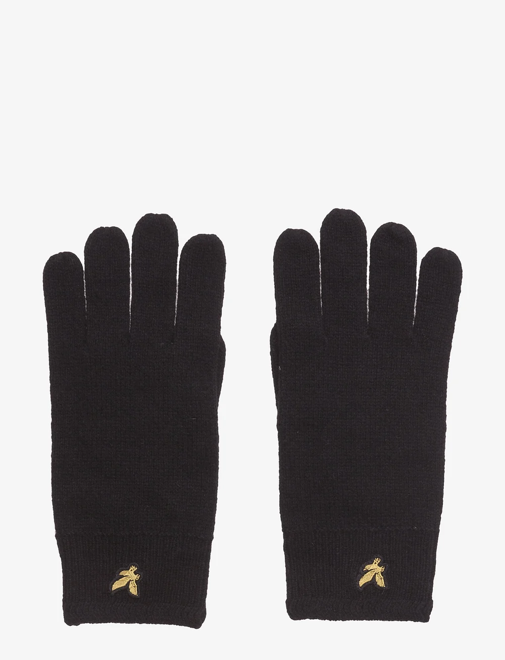 Lyle & Scott - Racked rib gloves - handskar - true black - 0