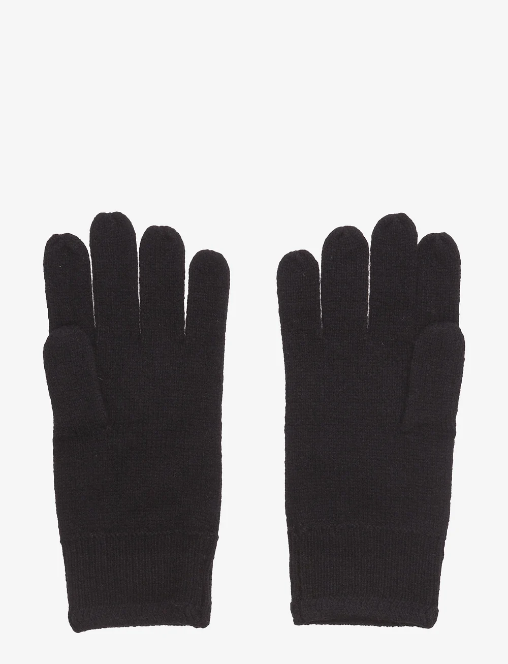 Lyle & Scott - Racked rib gloves - handskar - true black - 1