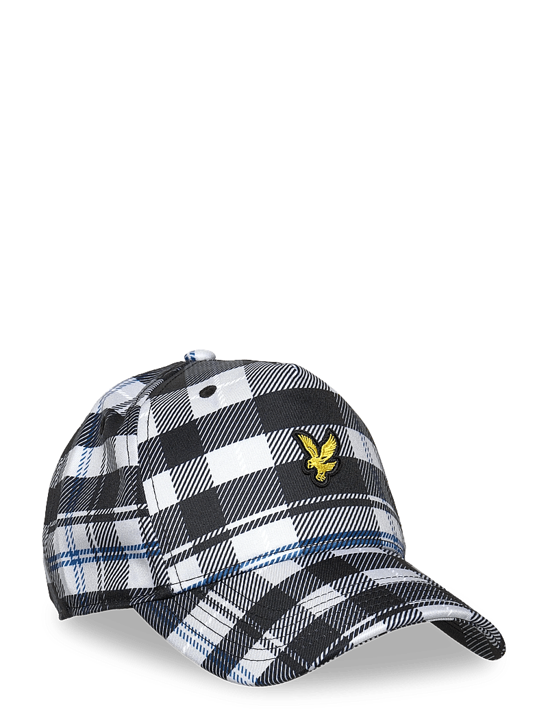 Lyle & Scott - Tartan Cap - kepsar - z893 jet black/ white - 0