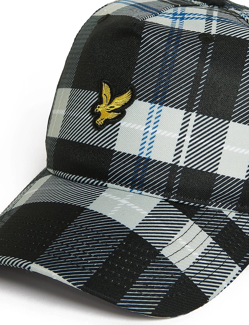 Lyle & Scott - Tartan Cap - kepsar - z893 jet black/ white - 2