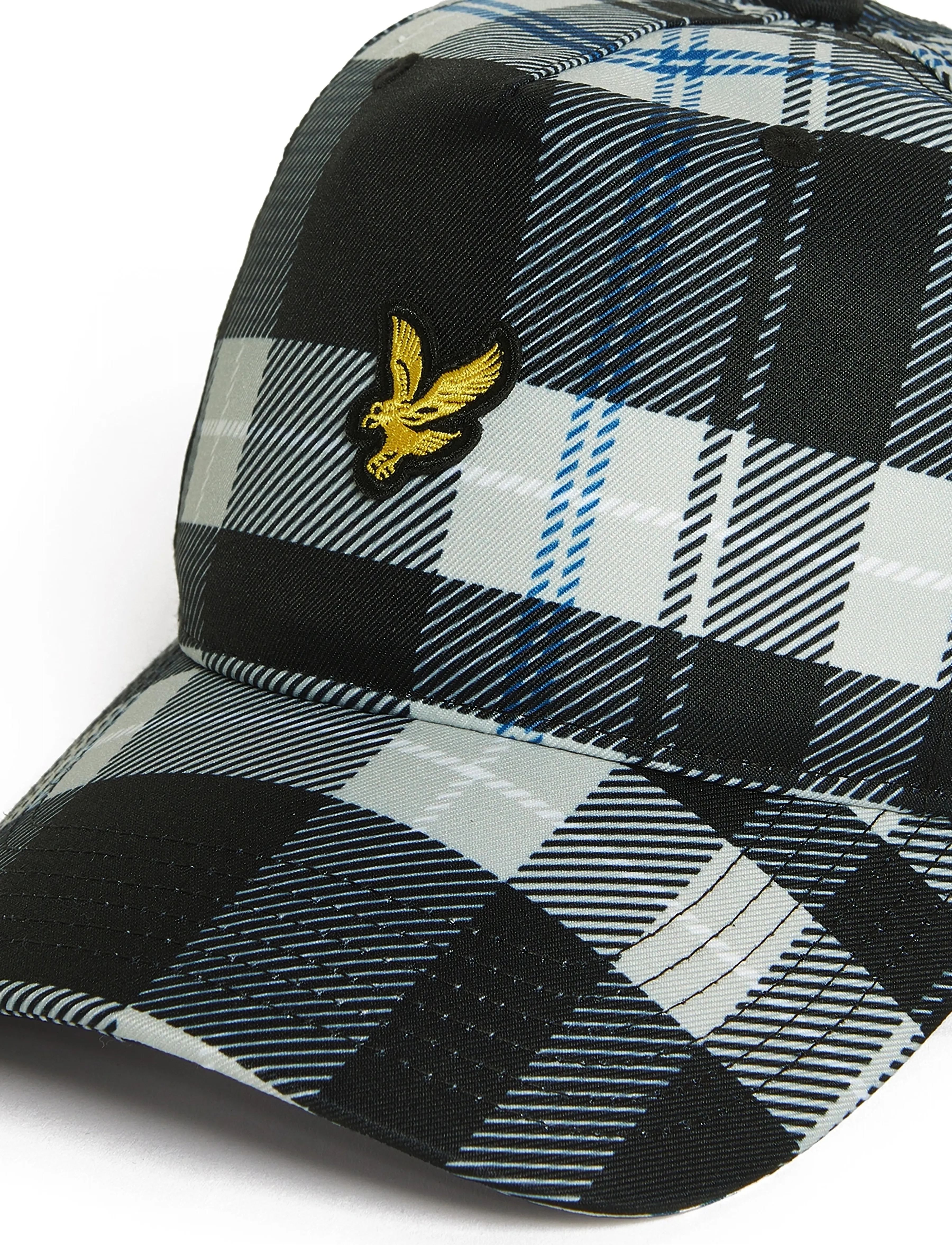 Lyle & Scott - Tartan Cap - z893 jet black/ white - 2