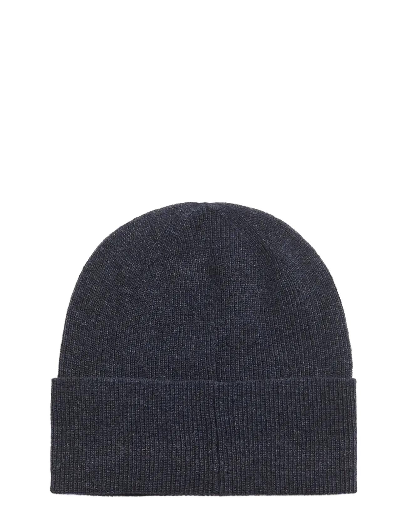 Lyle & Scott - Lambswool Blend Ribbed Beanie - kootud mütsid - dark navy marl - 1