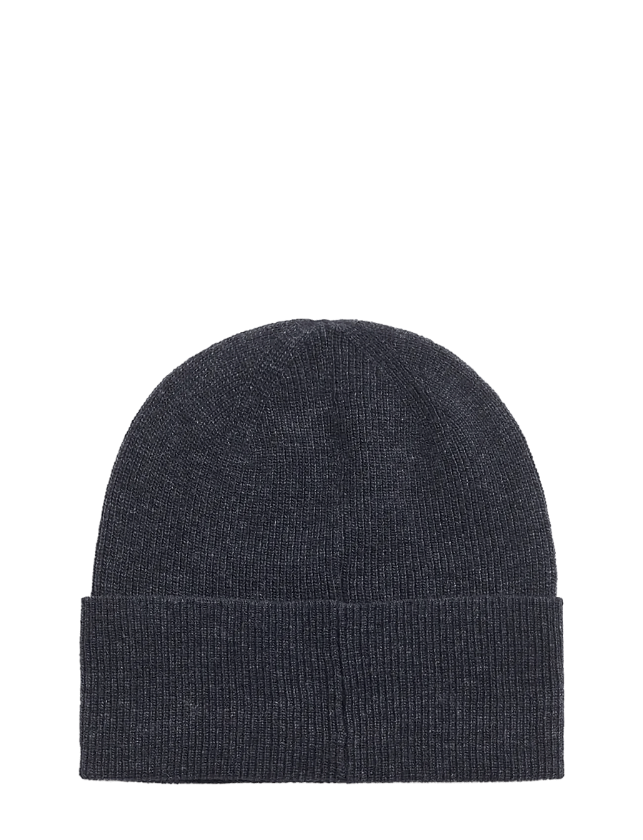 Lyle & Scott - Lambswool Blend Ribbed Beanie - kootud mütsid - dark navy marl - 1