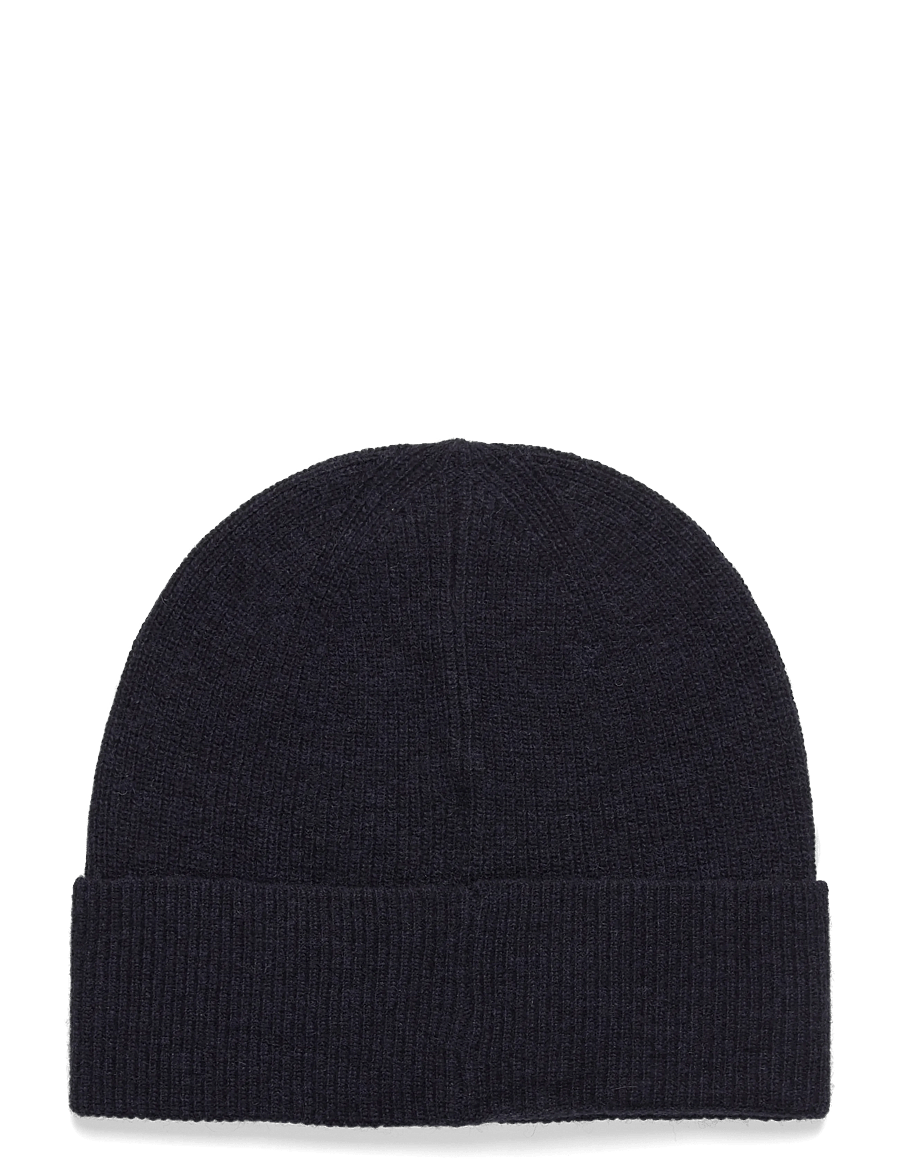 Lyle & Scott - Lambswool Blend Ribbed Beanie - huer - dark navy marl - 1
