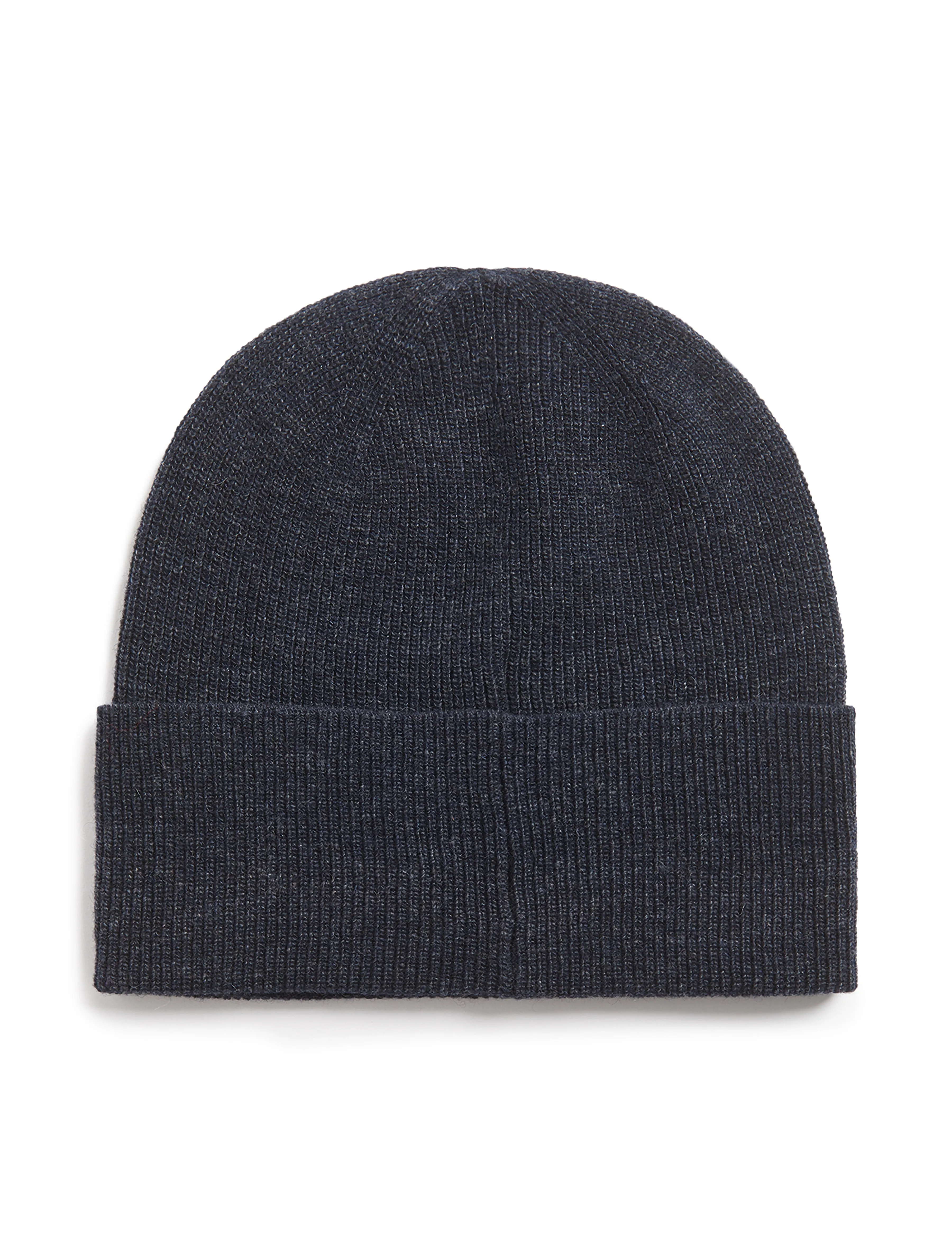 Lyle & Scott - Lambswool Blend Ribbed Beanie - accessories - dark navy marl - 3