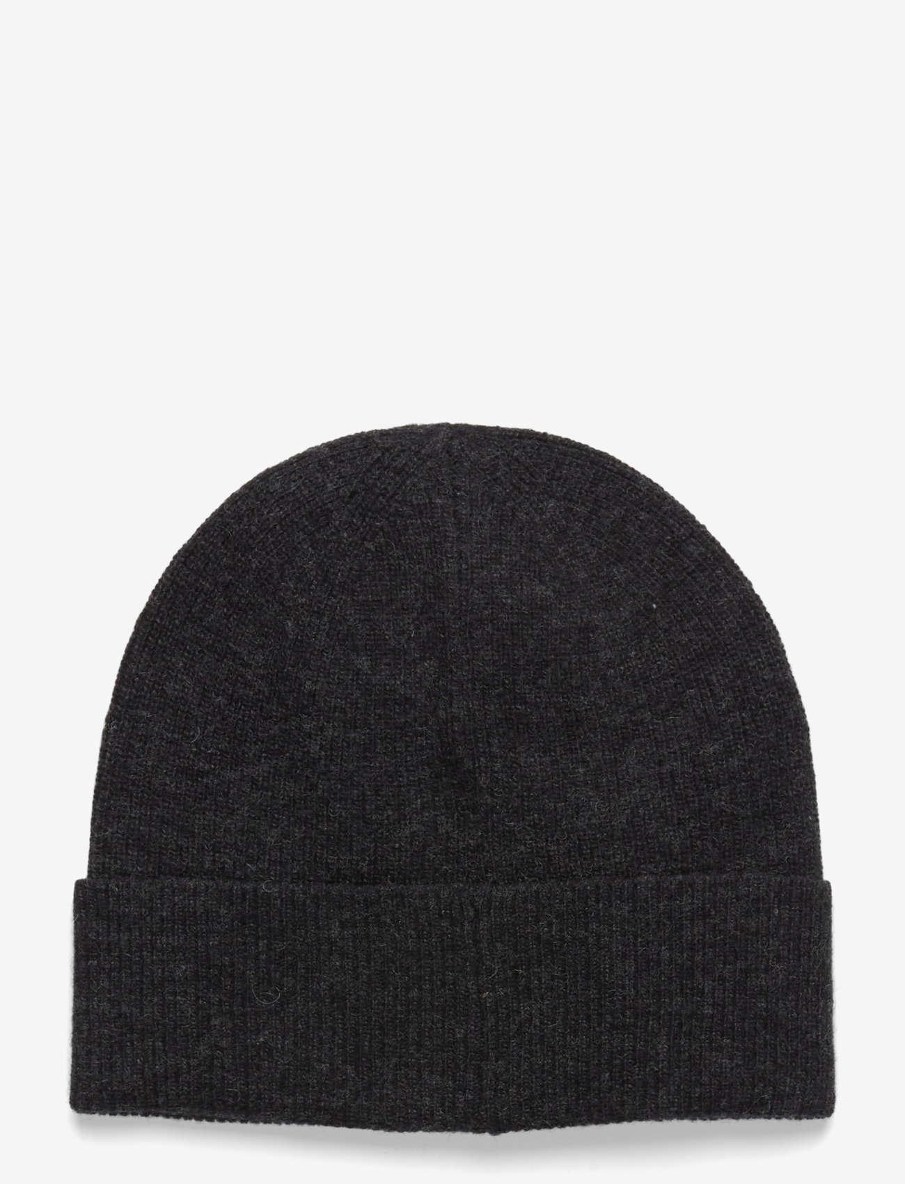 Lyle & Scott - Lambswool Blend Ribbed Beanie - beanie mütsid - w155 jet black marl - 1