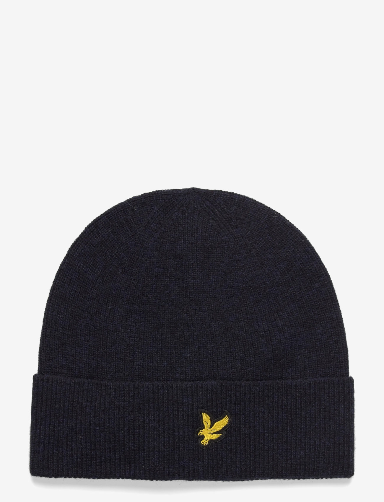 Lyle & Scott - Lambswool Blend Ribbed Beanie - beanies - z56 dark navy marl - 1