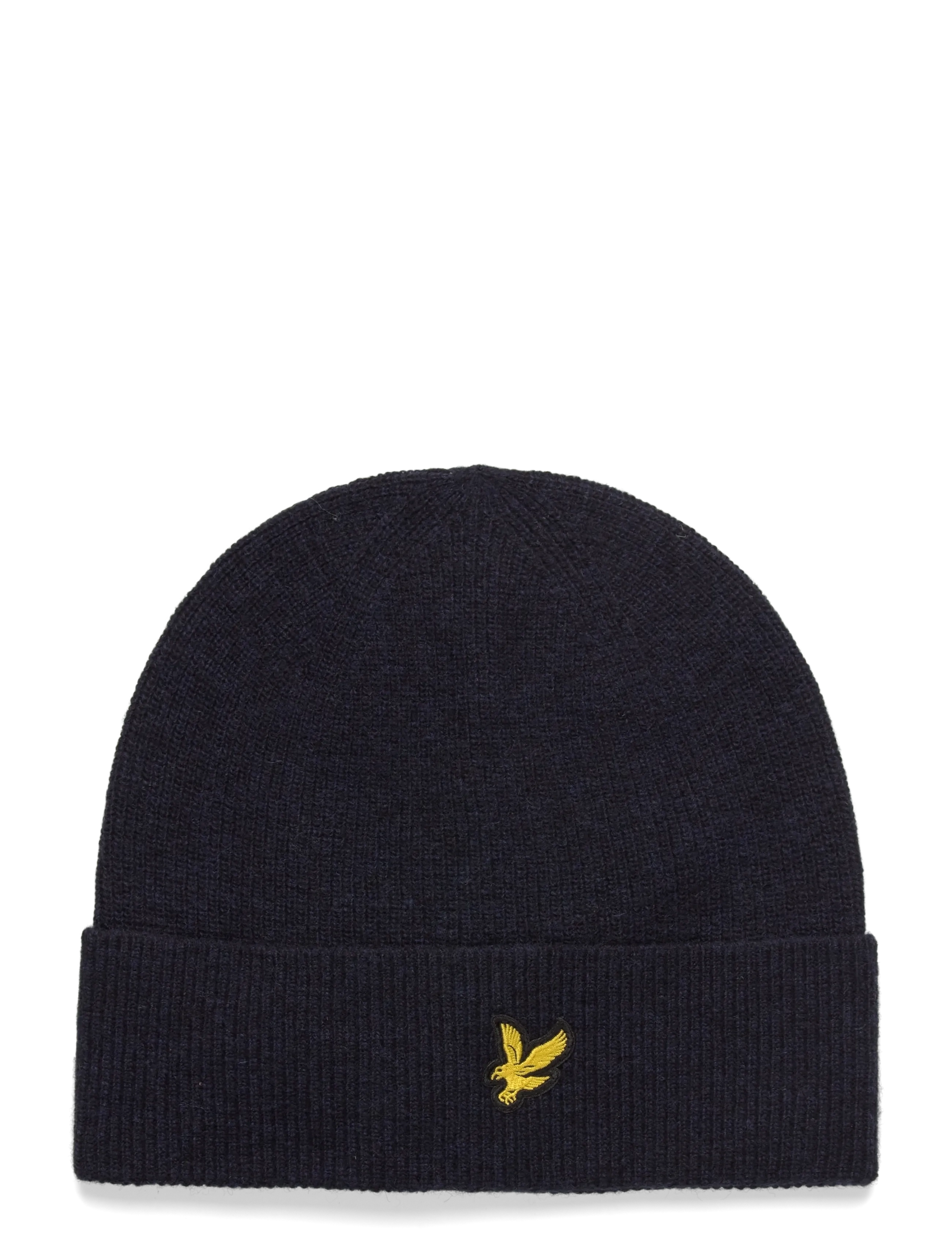 Lyle & Scott Lambswool Blend Ribbed Beanie - Accessoires - Z56 DARK NAVY MARL / navy